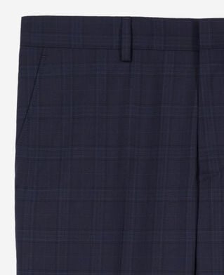 The Kooples MEN NAVY navy blue prince of wales wool suit trousers