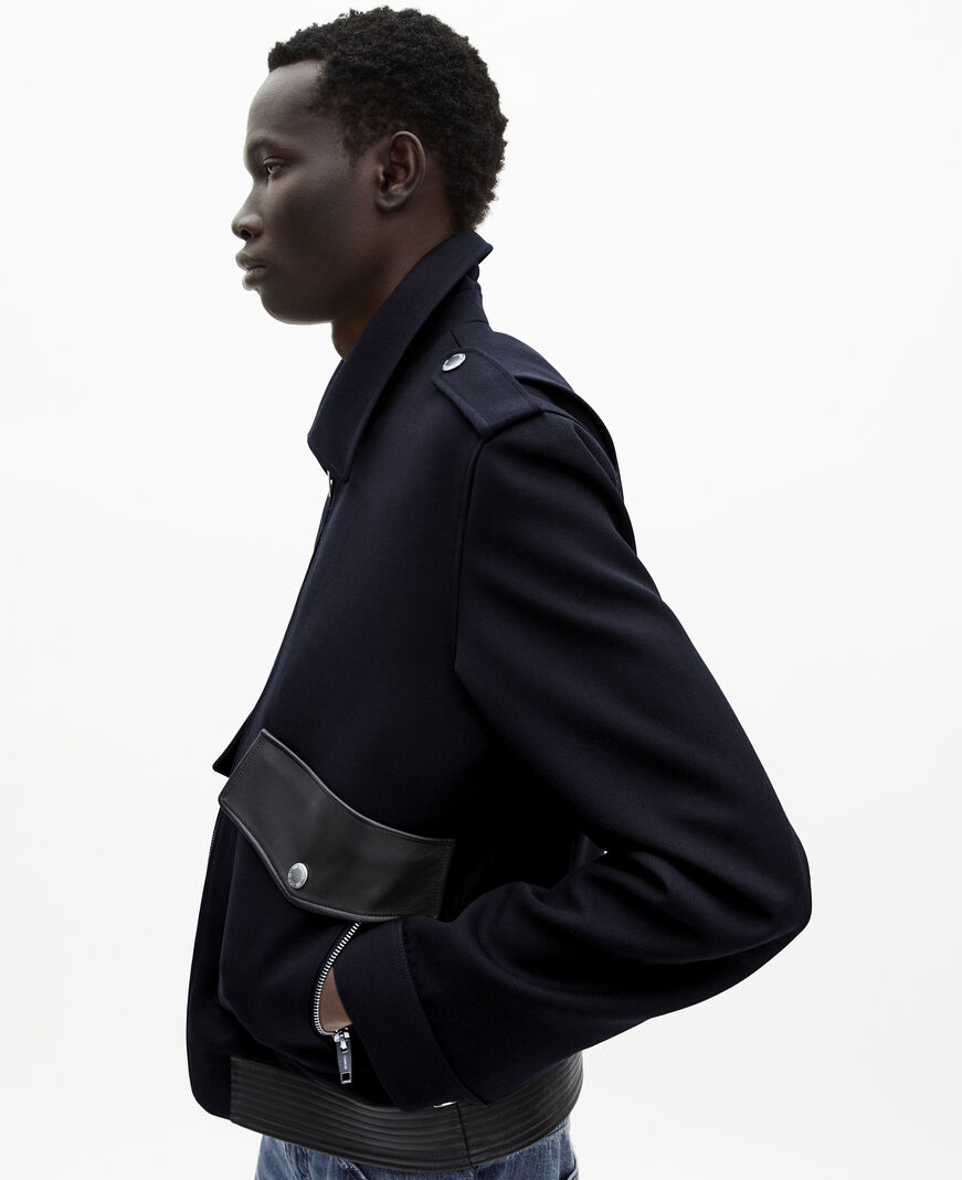 The Kooples MEN NAVY navy blue wool jacket