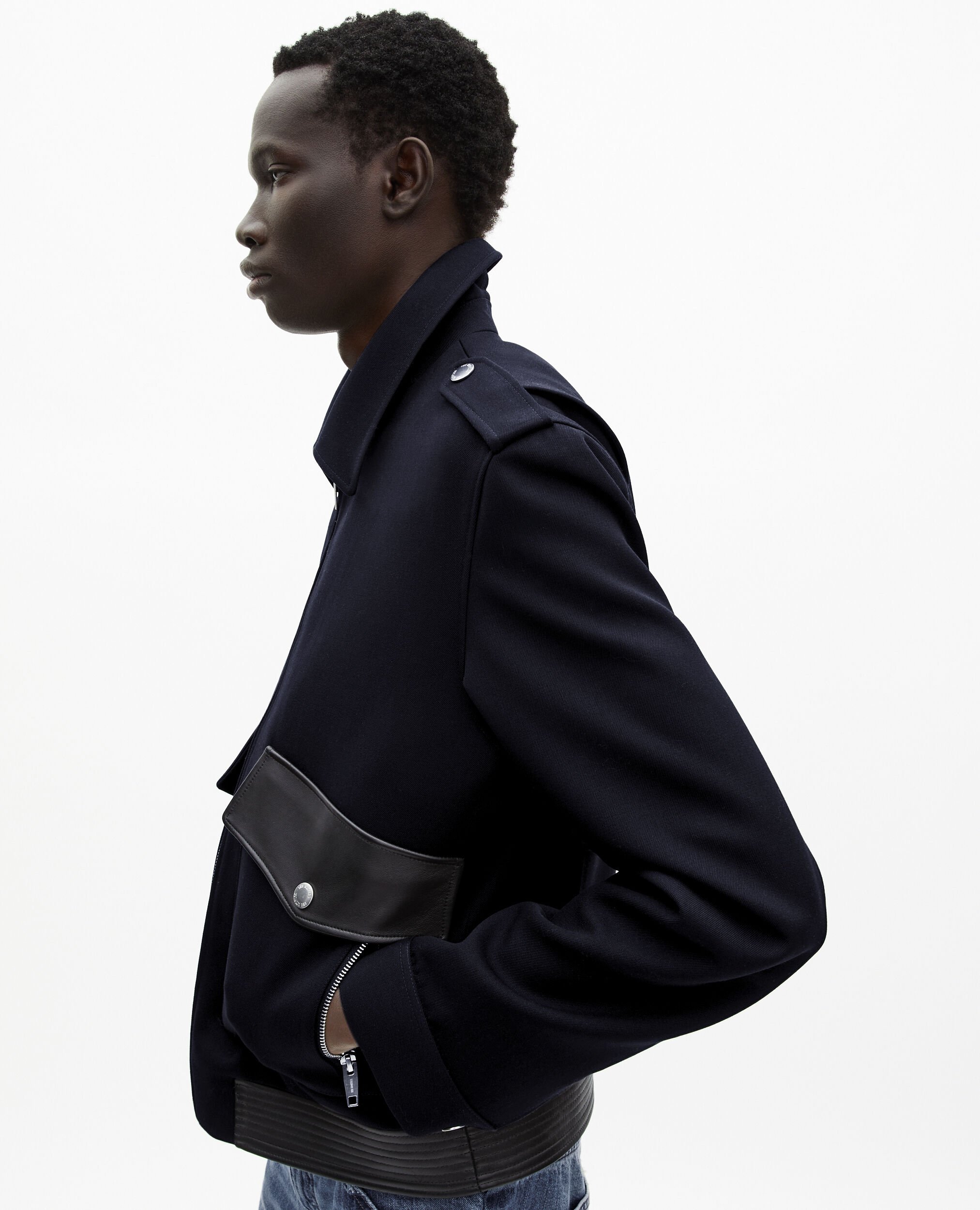 Navy blue wool jacket, NAVY, hi-res image number null