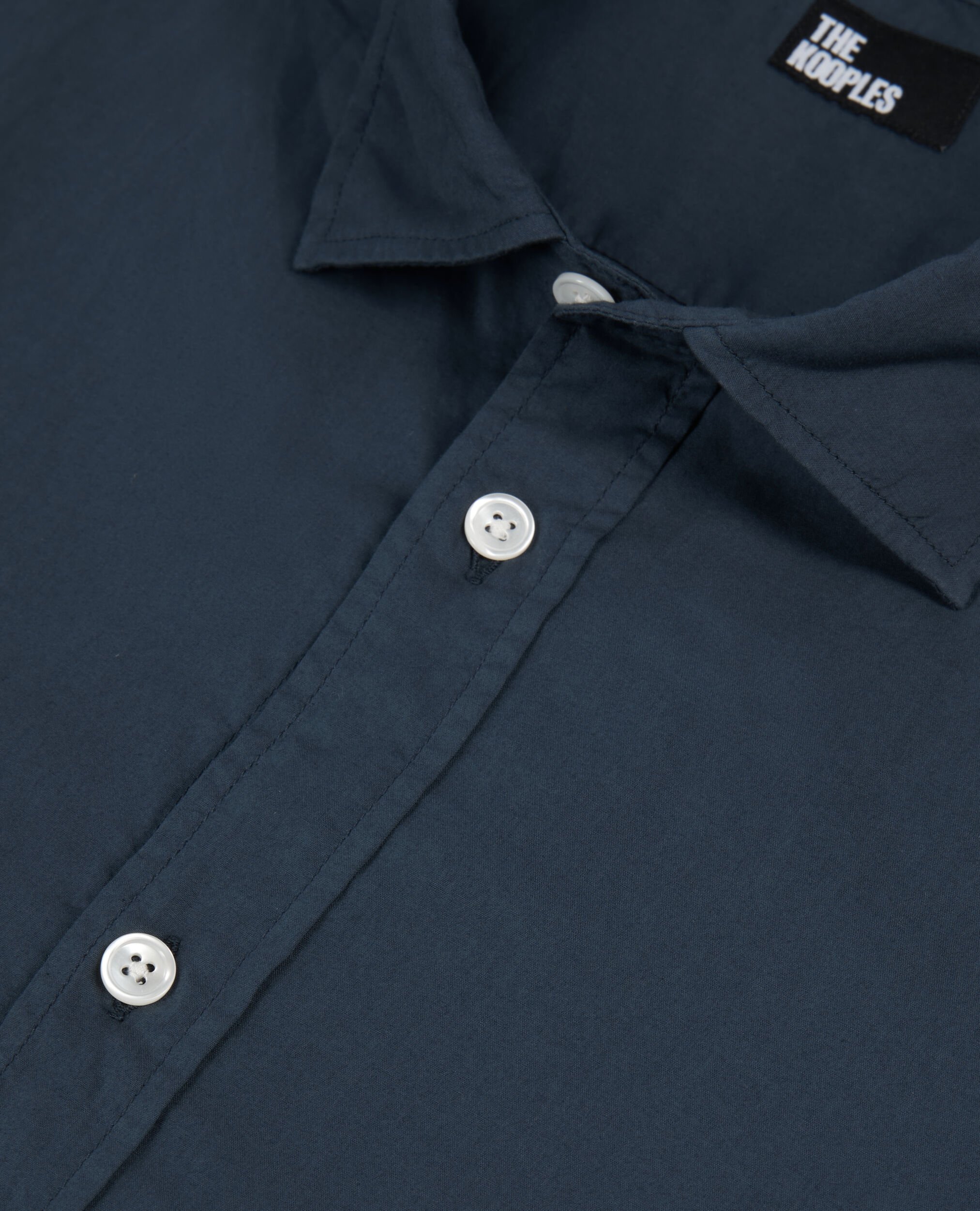 Chemise en voile de coton bleu marine, NAVY, hi-res image number null