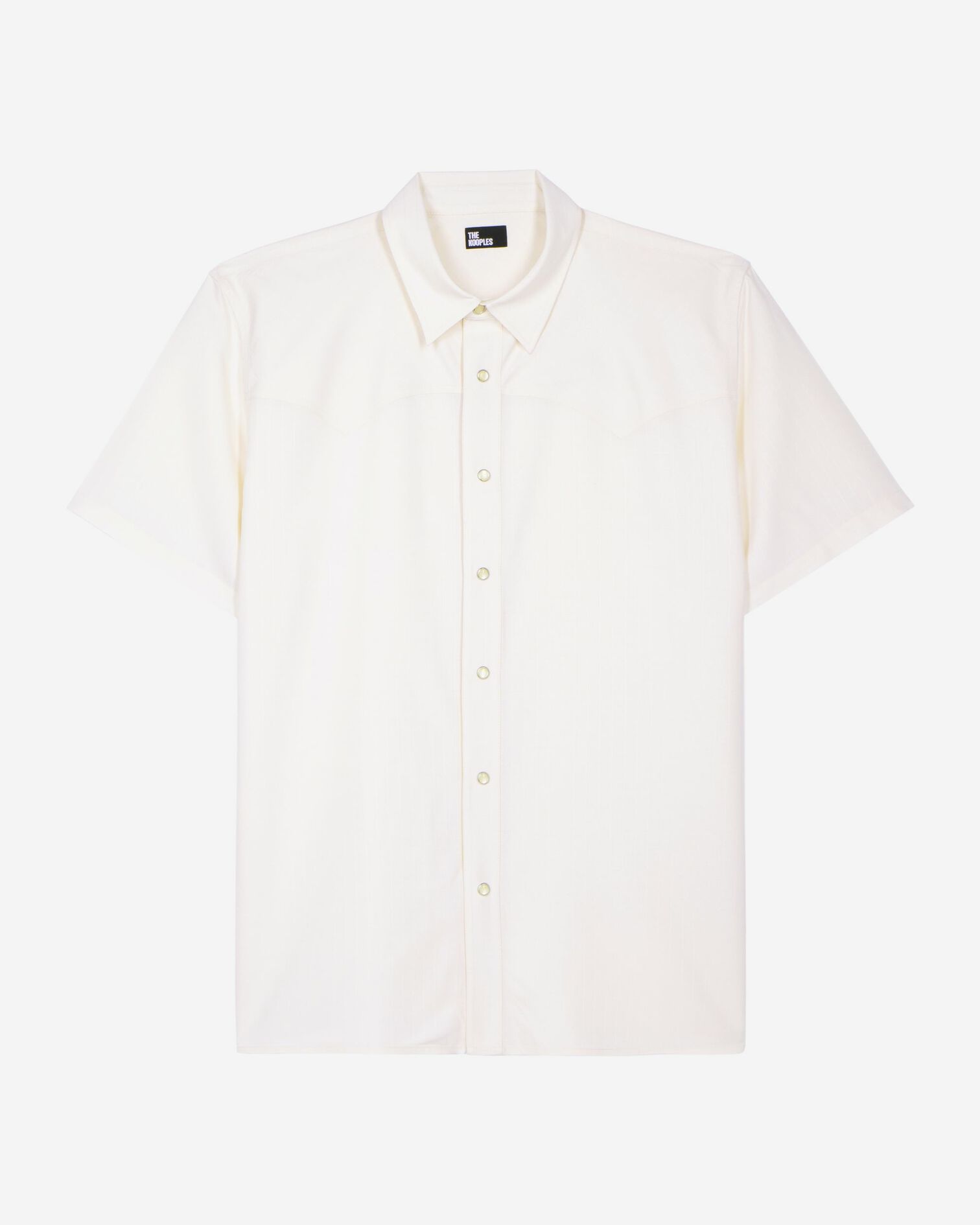 Chemise manches courtes blanche, ECRU, hi-res image number null