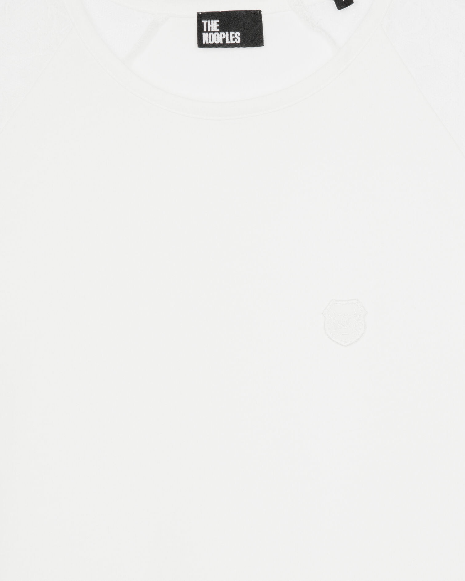 T-shirt manches en dentelle blanc, ECRU, hi-res image number null