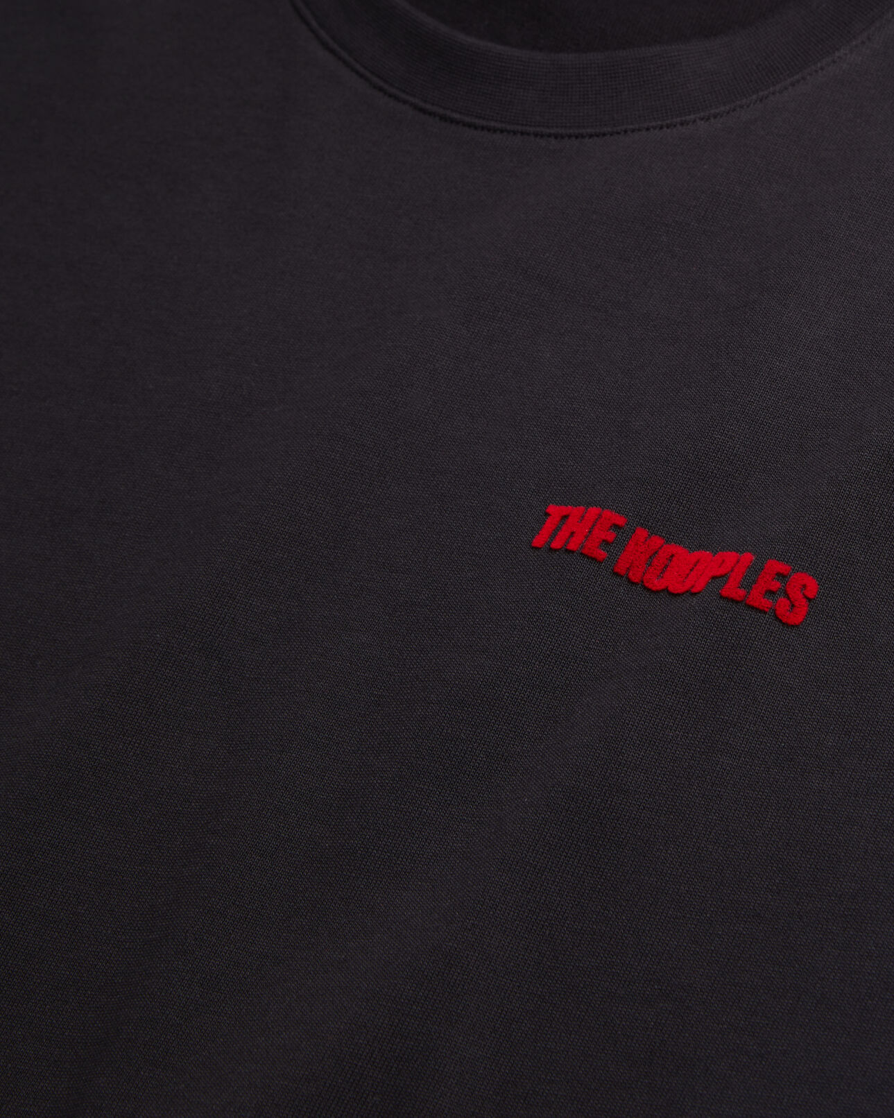 The Kooples HOMME BLACK t-shirt homme noir avec sérigraphie logo