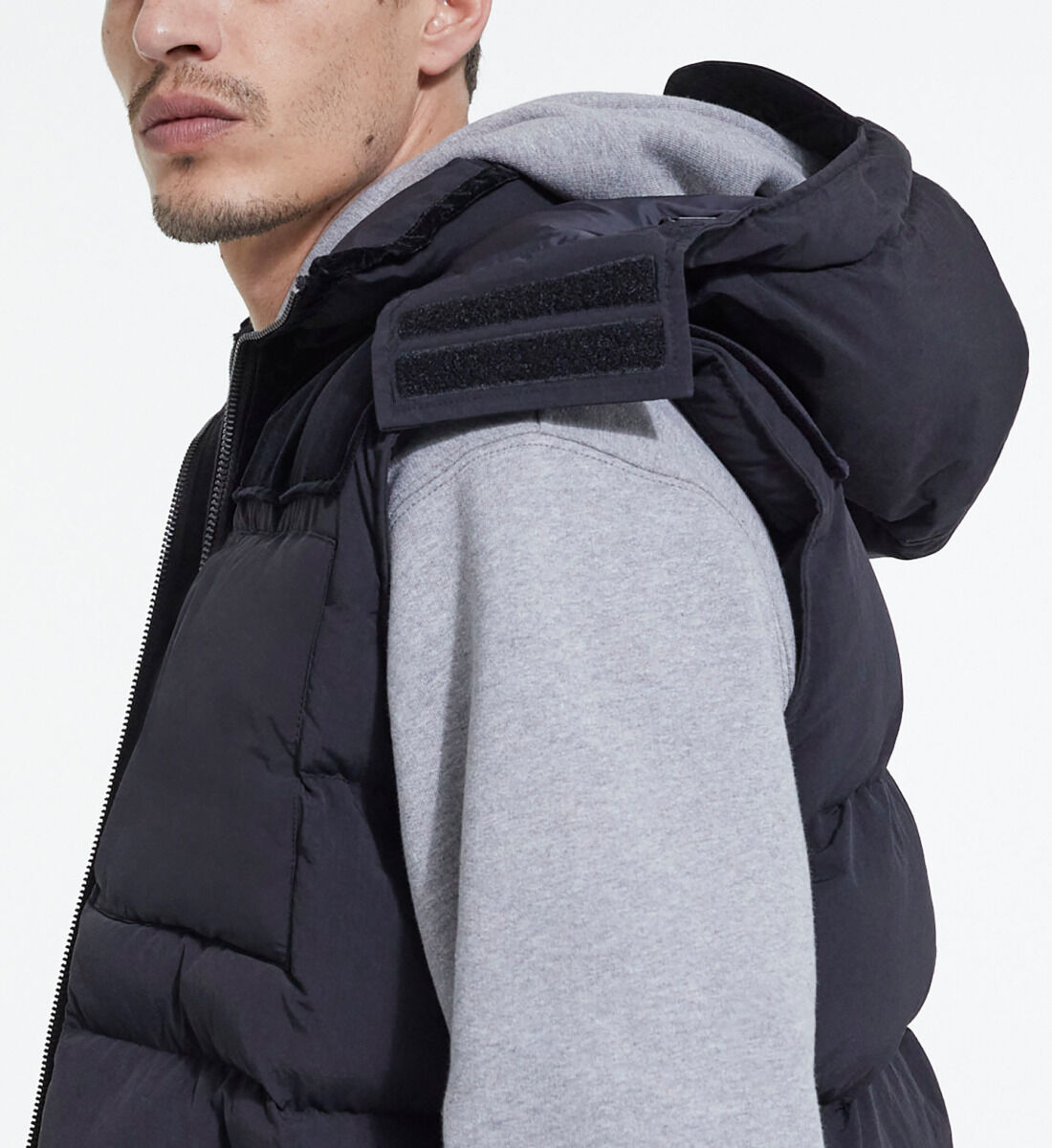 Black sleeveless down jacket The Kooples