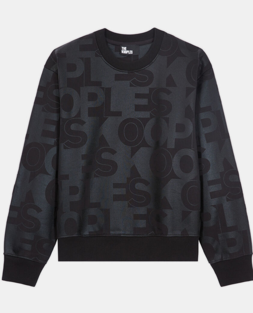 The Kooples WOMEN BLACK black sweatshirt with the kooples logo
