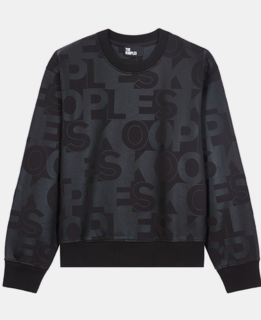 The Kooples WOMEN BLACK black sweatshirt with the kooples logo