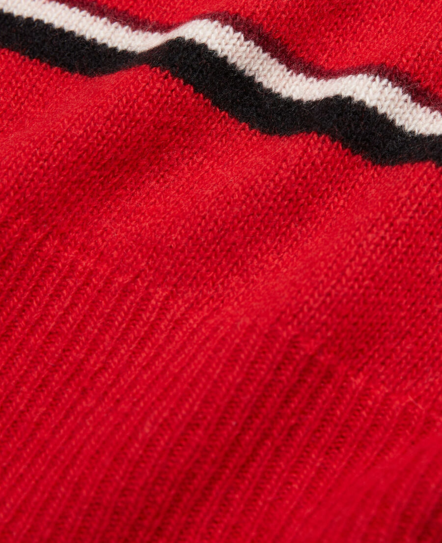 red cashmere sweater