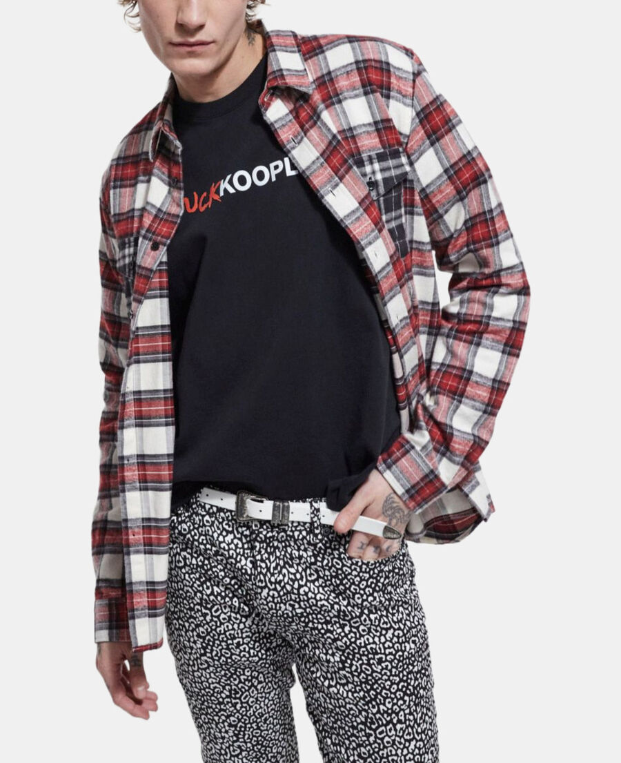 The Kooples HOMME RED surchemise col classique à carreaux