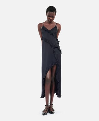 The Kooples WOMEN BLACK black long slipdress