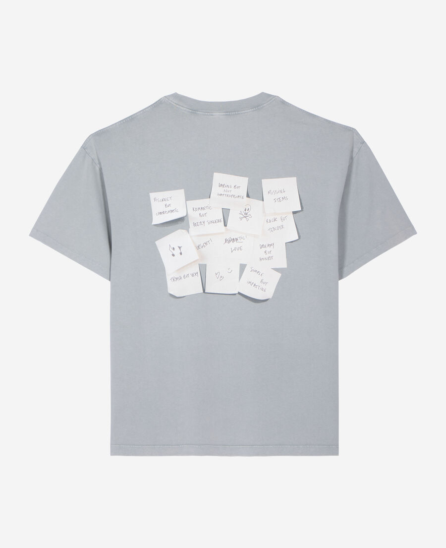 The Kooples HOMME BLUE GREY t-shirt avec sérigraphie bleu