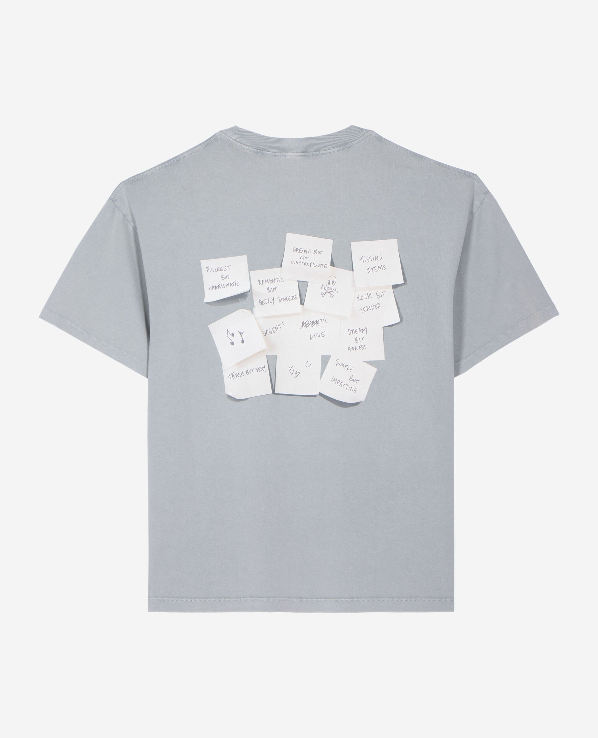 T-shirt avec sérigraphie bleu, BLUE GREY, hi-res image number null