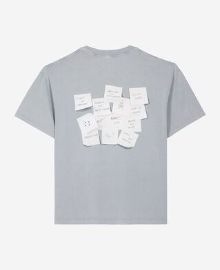 The Kooples HOMME BLUE GREY t-shirt avec sérigraphie bleu