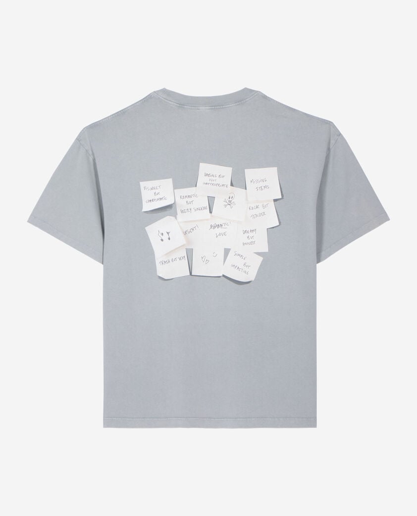 The Kooples H BLUE GREY t-shirt with blue screen print