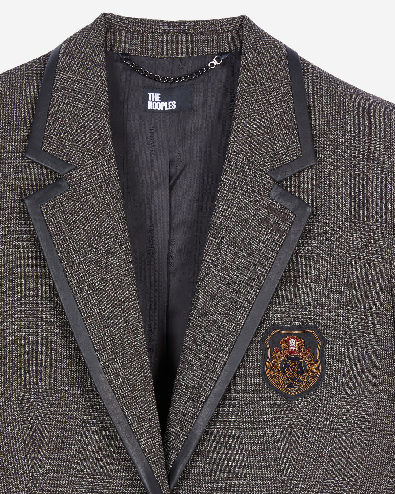 The Kooples WOMEN BROWN prince of wales brown jacket
