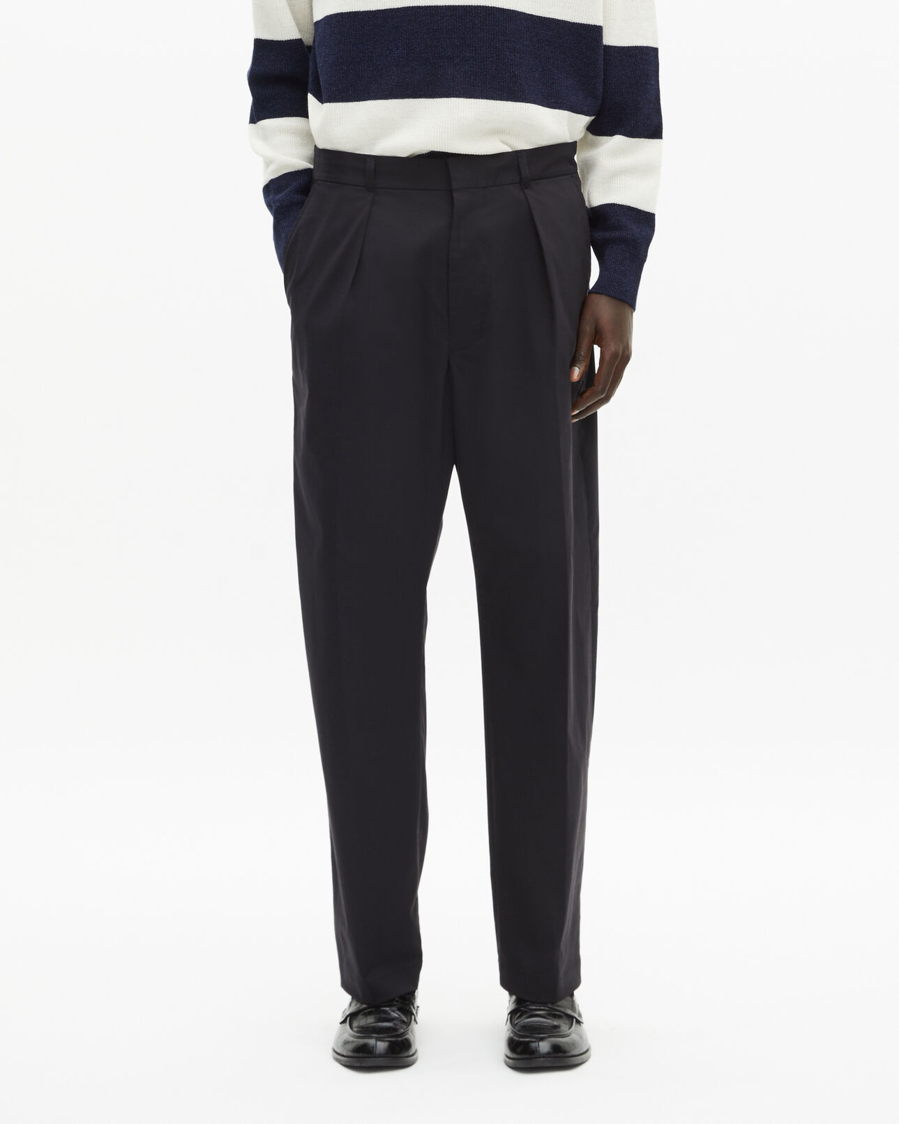 The Kooples MEN BLACK black pleated pants
