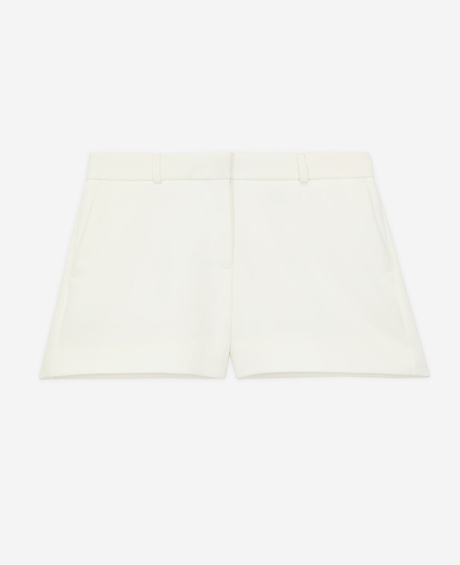 The Kooples FEMME ECRU short tailleur blanc en crêpe
