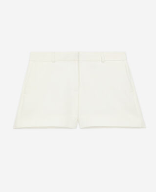 The Kooples FEMME ECRU short tailleur blanc en crêpe