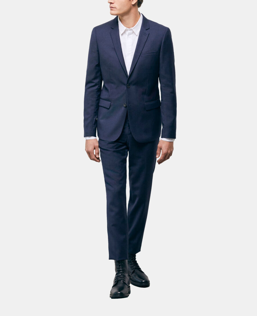 navy blue wool suit jacket