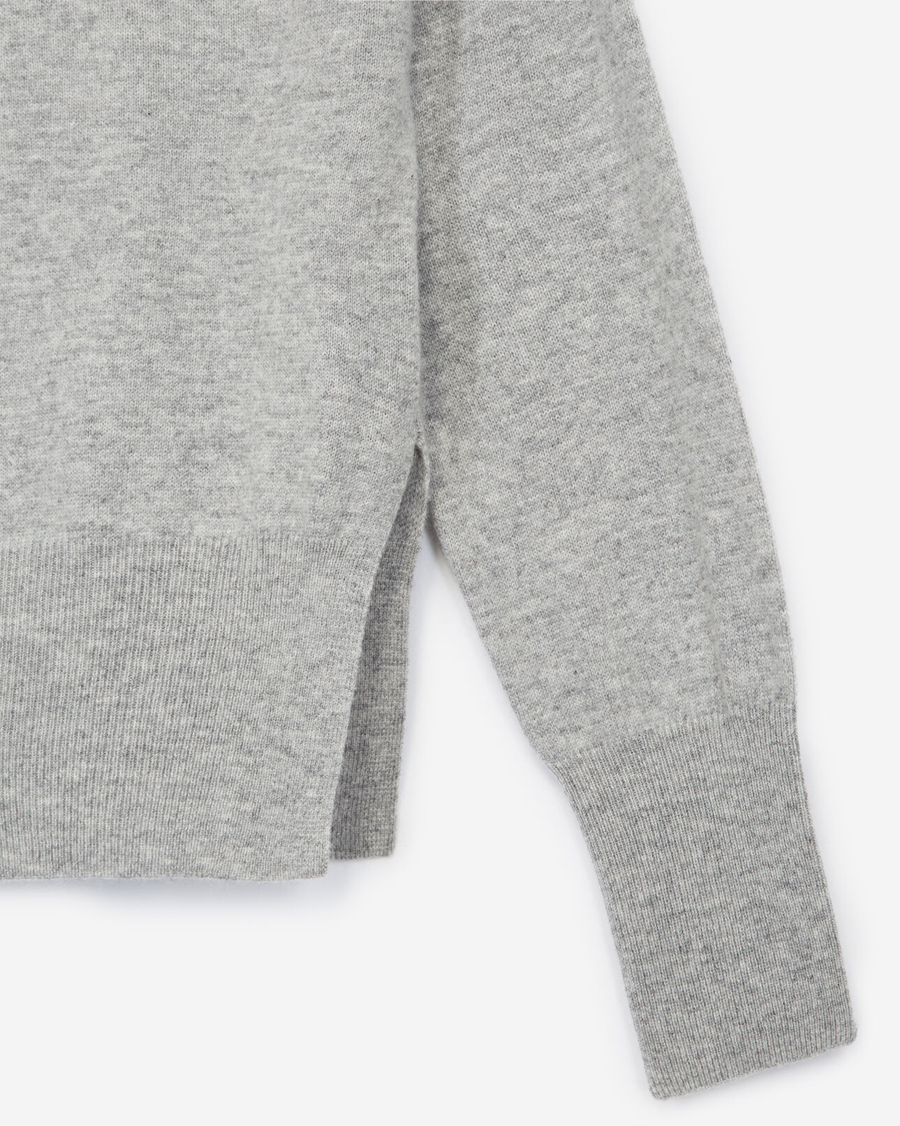 The Kooples WOMEN GREY camel-colored cashmere sweater w/turtleneck