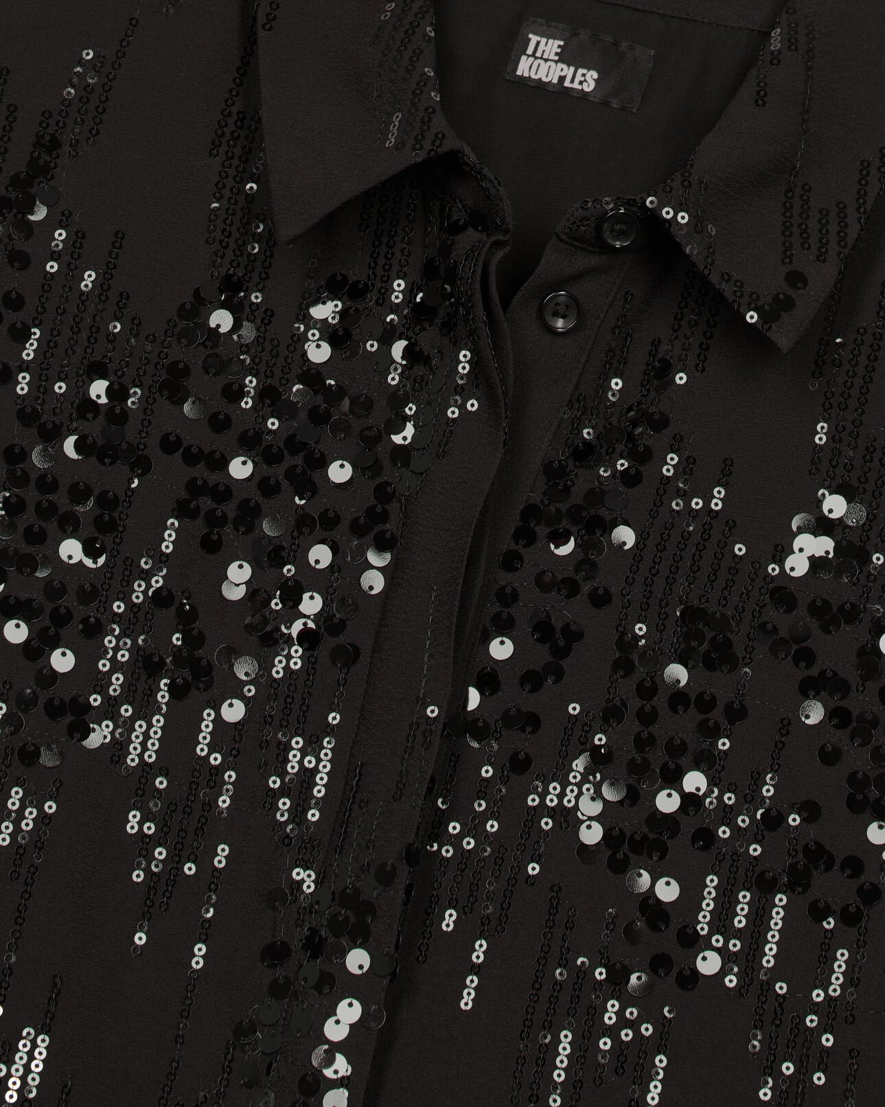 The Kooples FEMME BLACK chemise à sequins noire