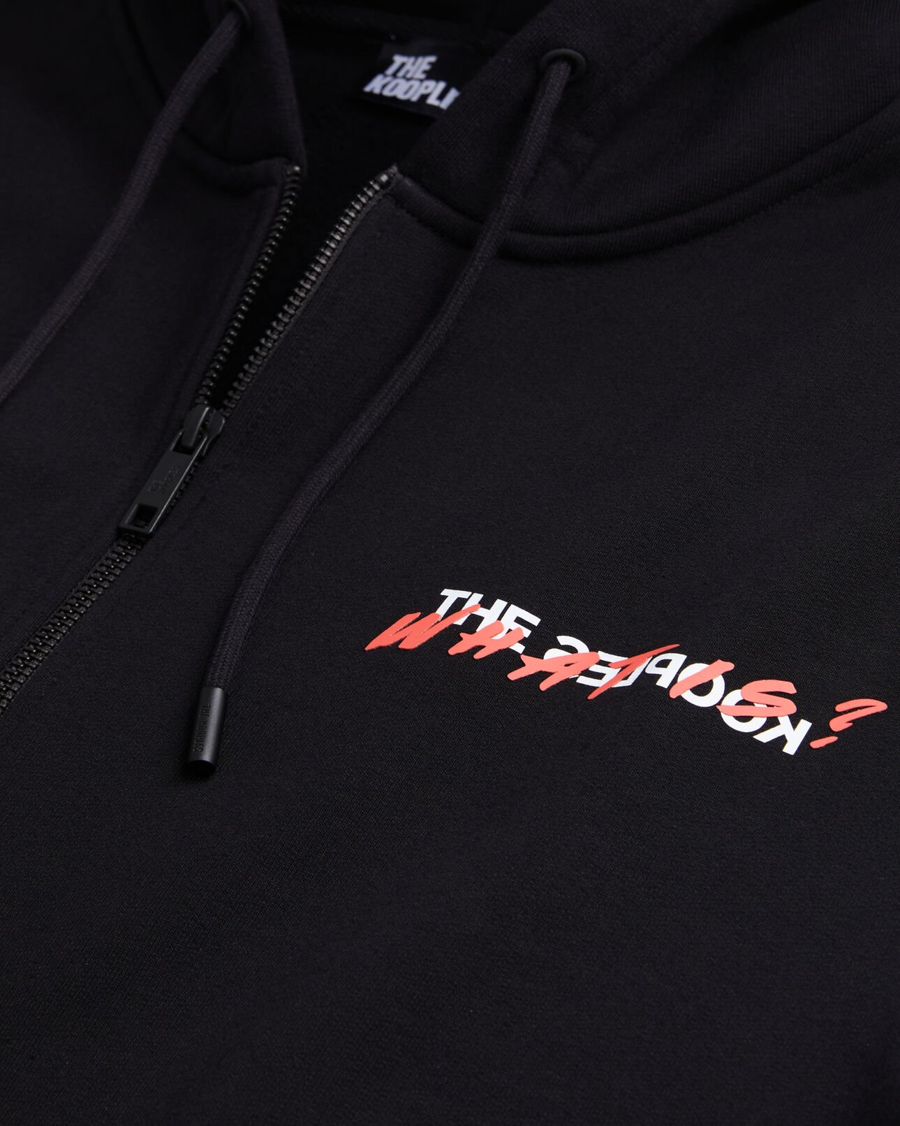 The Kooples HOMME BLACK sweatshirt zippé à capuche what is noir