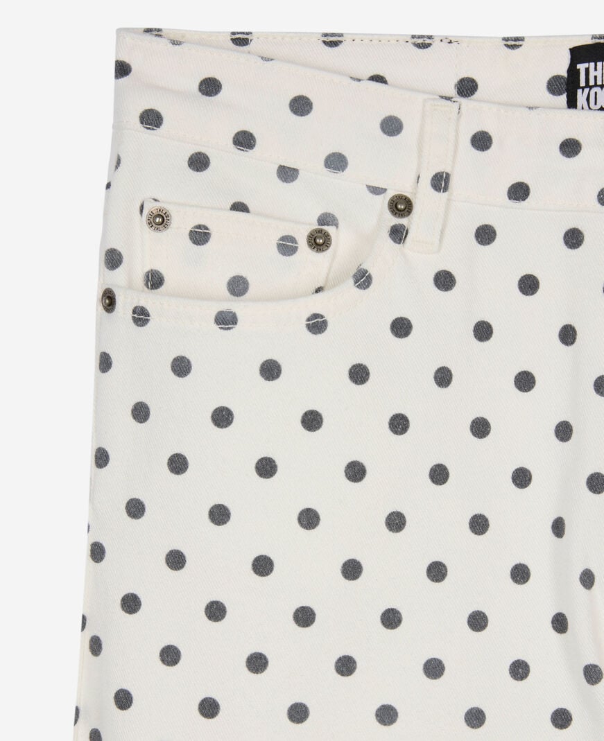 The Kooples WOMEN BEIGE GREY beige polka-dot skinny jeans