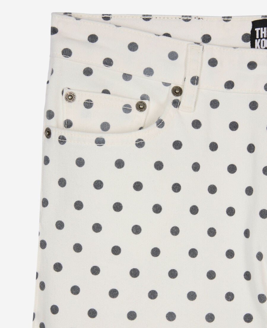 The Kooples WOMEN BEIGE GREY beige polka-dot skinny jeans