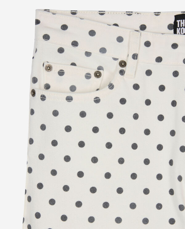 The Kooples WOMEN BEIGE GREY beige polka-dot skinny jeans
