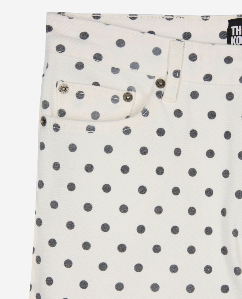 The Kooples WOMEN BEIGE GREY beige polka-dot skinny jeans