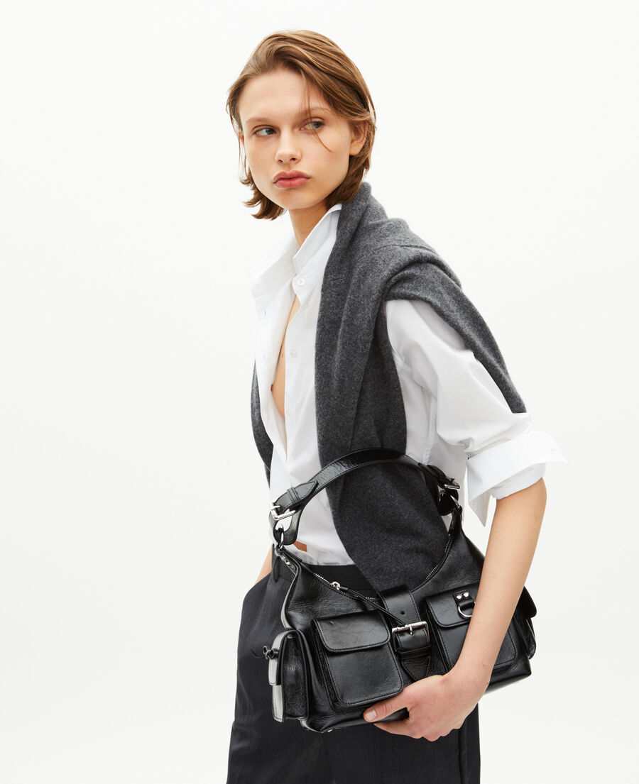 The Kooples FEMME ANTHRACITE pantalon droit en laine gris foncé