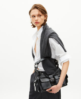 The Kooples FEMME ANTHRACITE pantalon droit en laine gris foncé