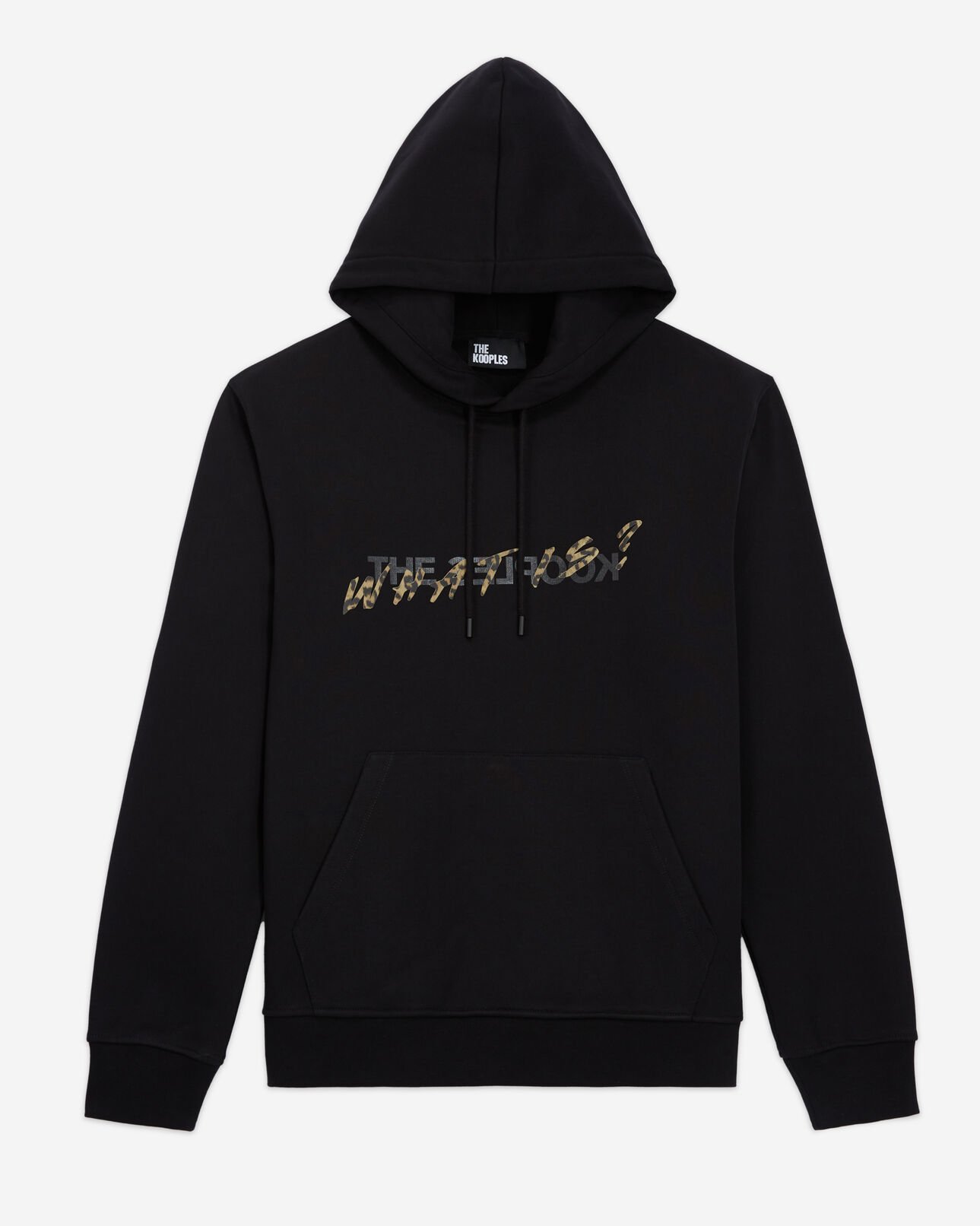 The Kooples HOMME BLACK sweat what is noir et léopard