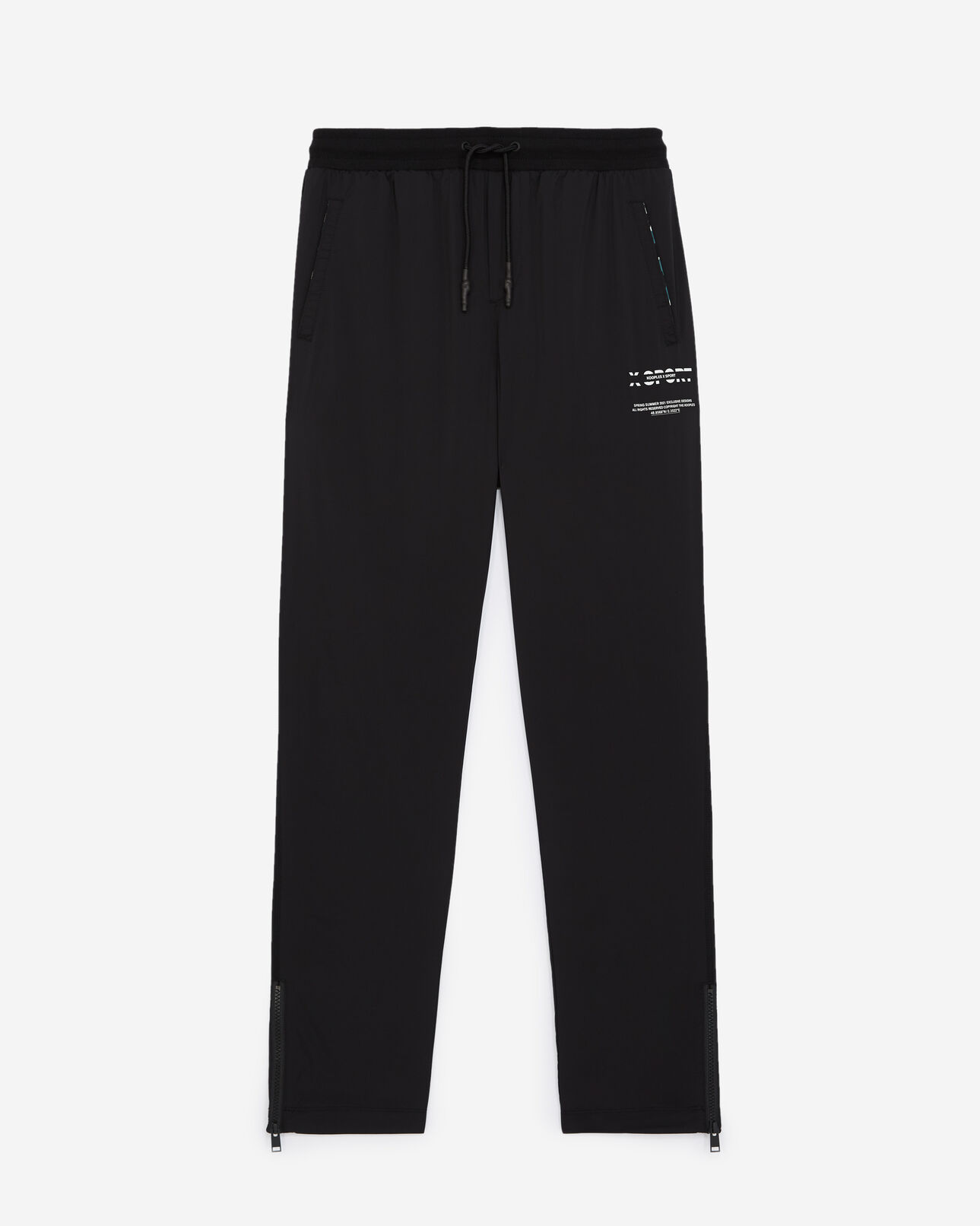 The Kooples HOMME BLACK / LEOPARD jogging noir léger à logo the kooples
