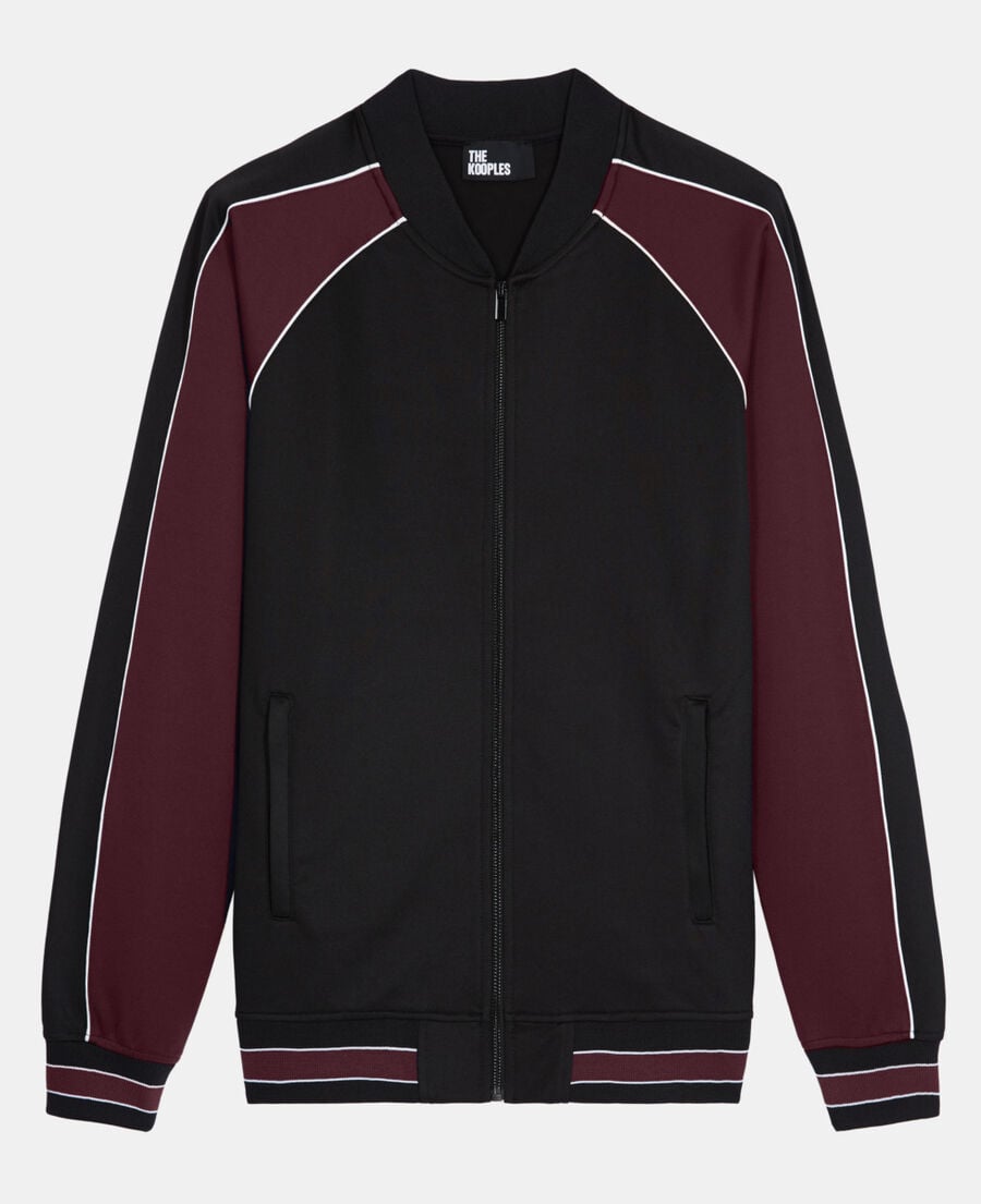 The Kooples MEN BURGUNDY red zipped sweatshirt