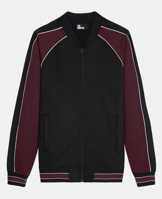 The Kooples MEN BURGUNDY red zipped sweatshirt