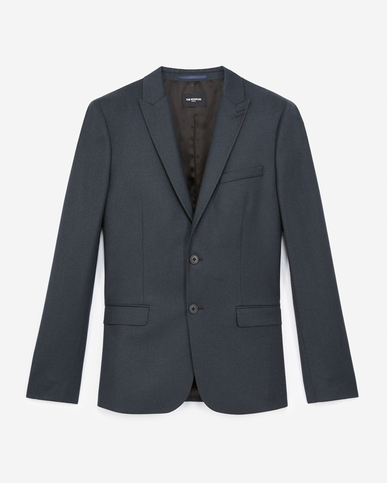Bottle green fitted wool jacket, VERT BOUTEILLE, hi-res image number null