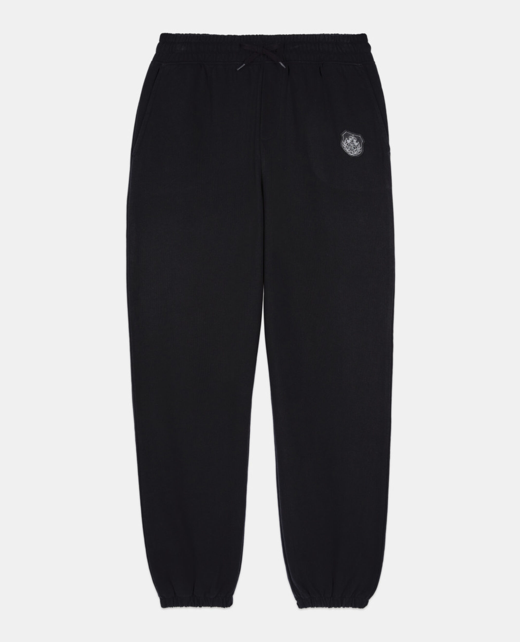 Schwarze Jogginghose mit Wappen, BLACK, hi-res image number null