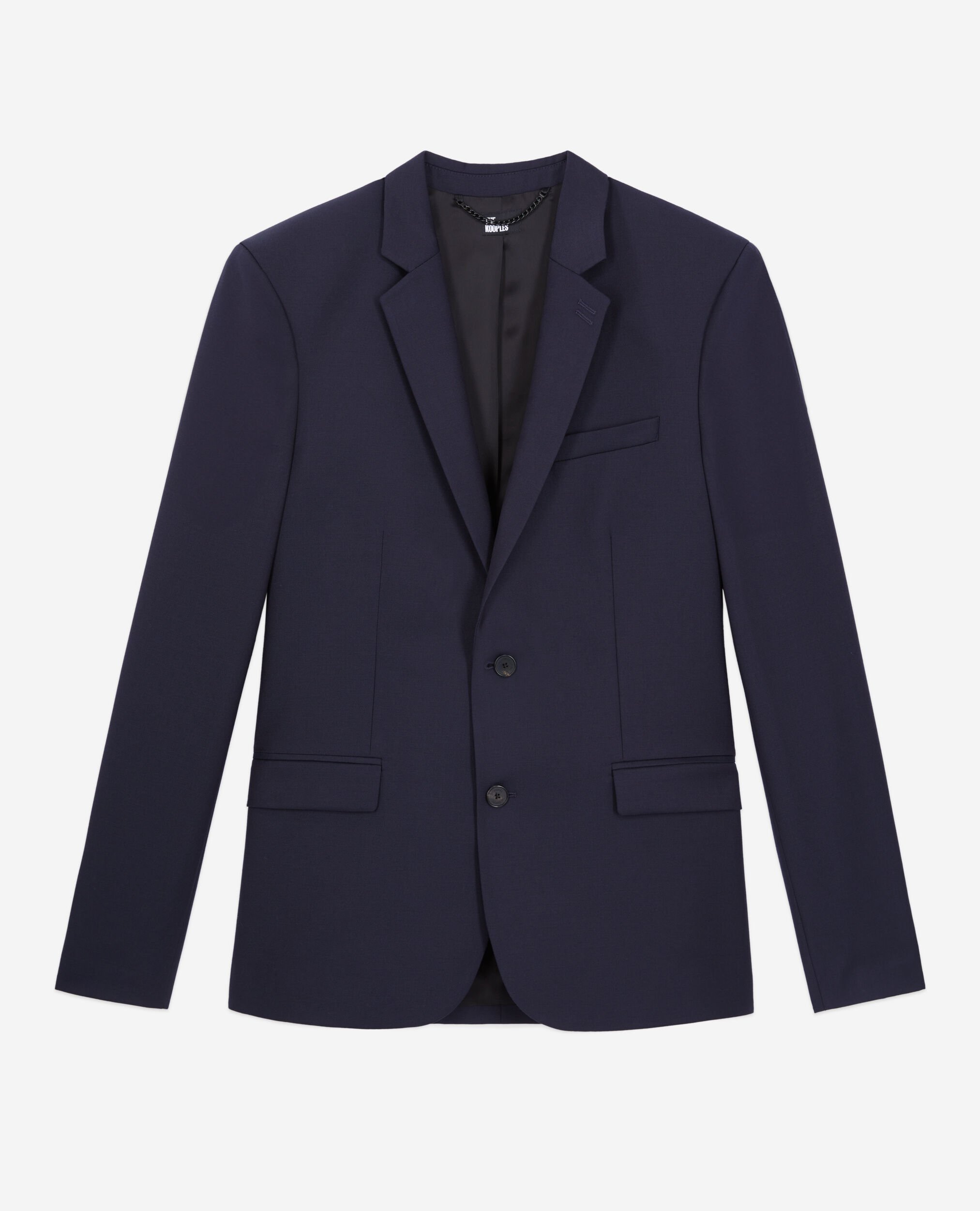 Navy blue wool suit jacket, NAVY, hi-res image number null