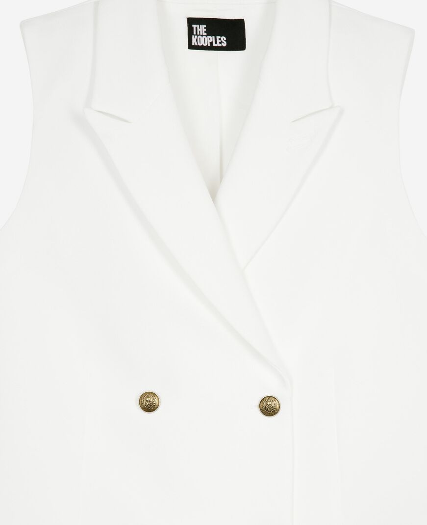 The Kooples WOMEN WHITE short tailored ecru dress