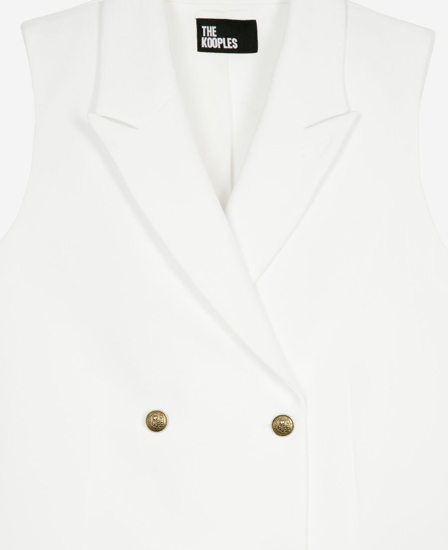 The Kooples FEMME WHITE robe tailleur courte écrue