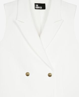 The Kooples WOMEN WHITE short tailored ecru dress
