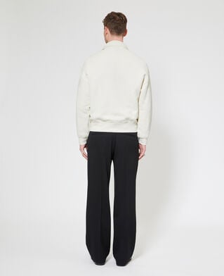 The Kooples HOMME LIGHT BEIGE sweatshirt col camionneur beige