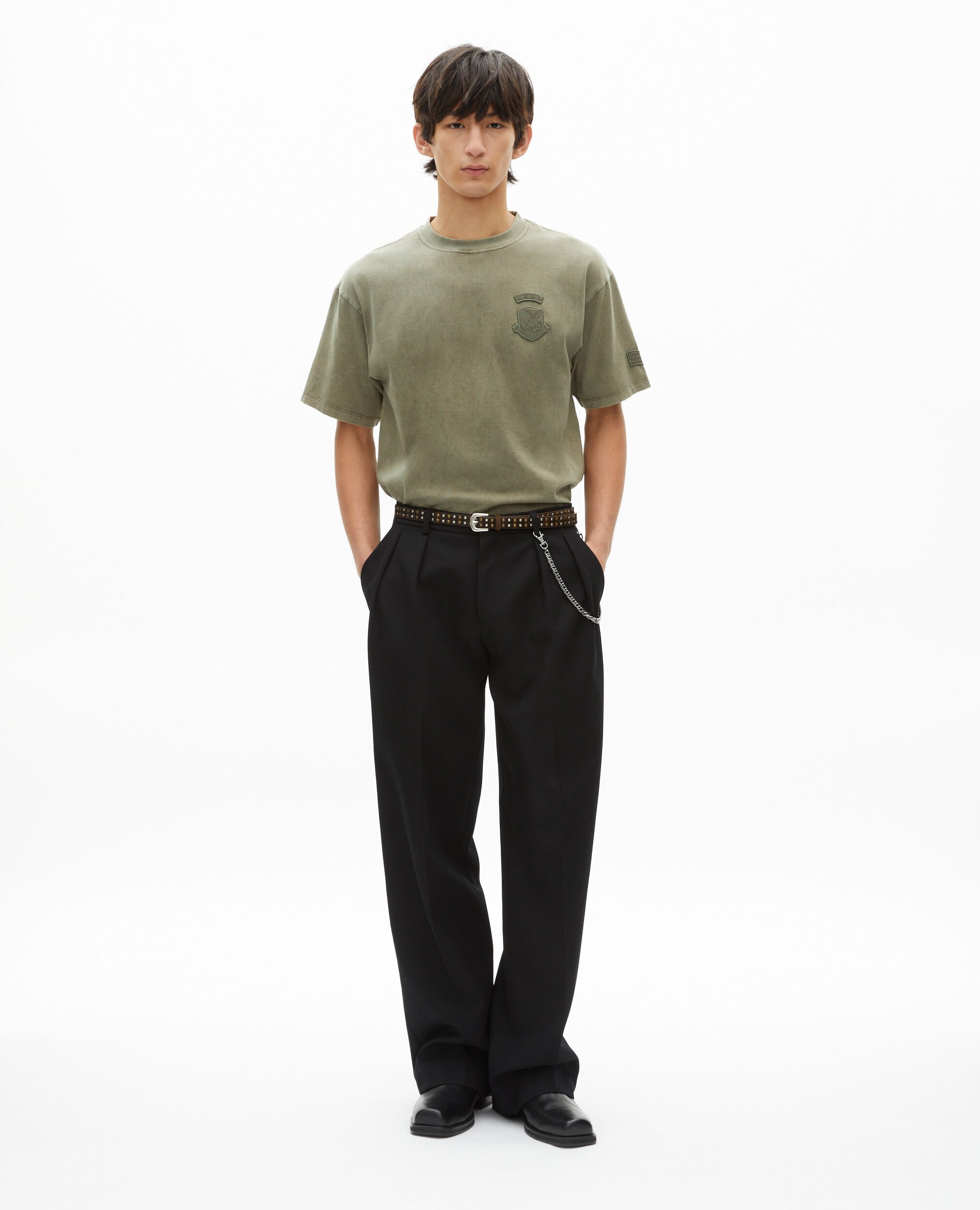 T-shirt with khaki patches, KAKI, hi-res image number null