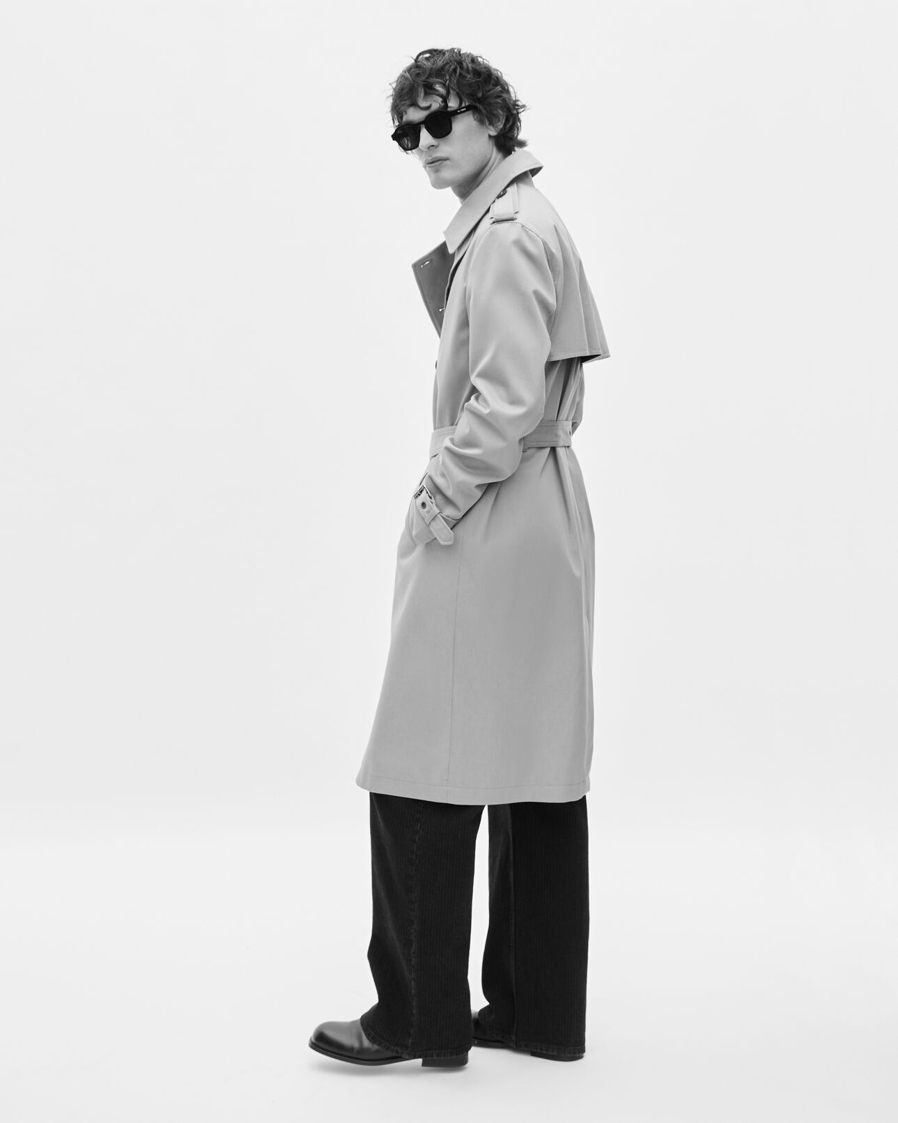 The Kooples MEN BEIGE long beige trench coat