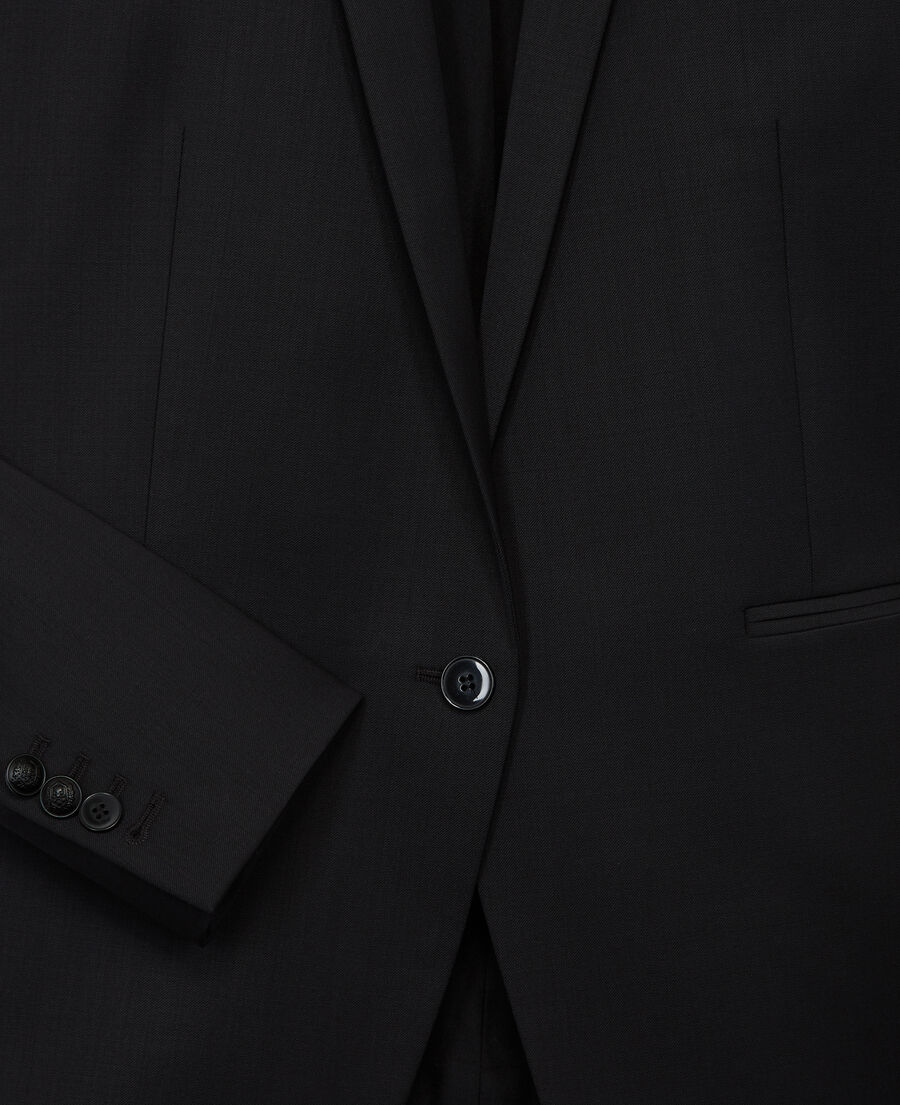 schwarze elegante jacke aus wolle