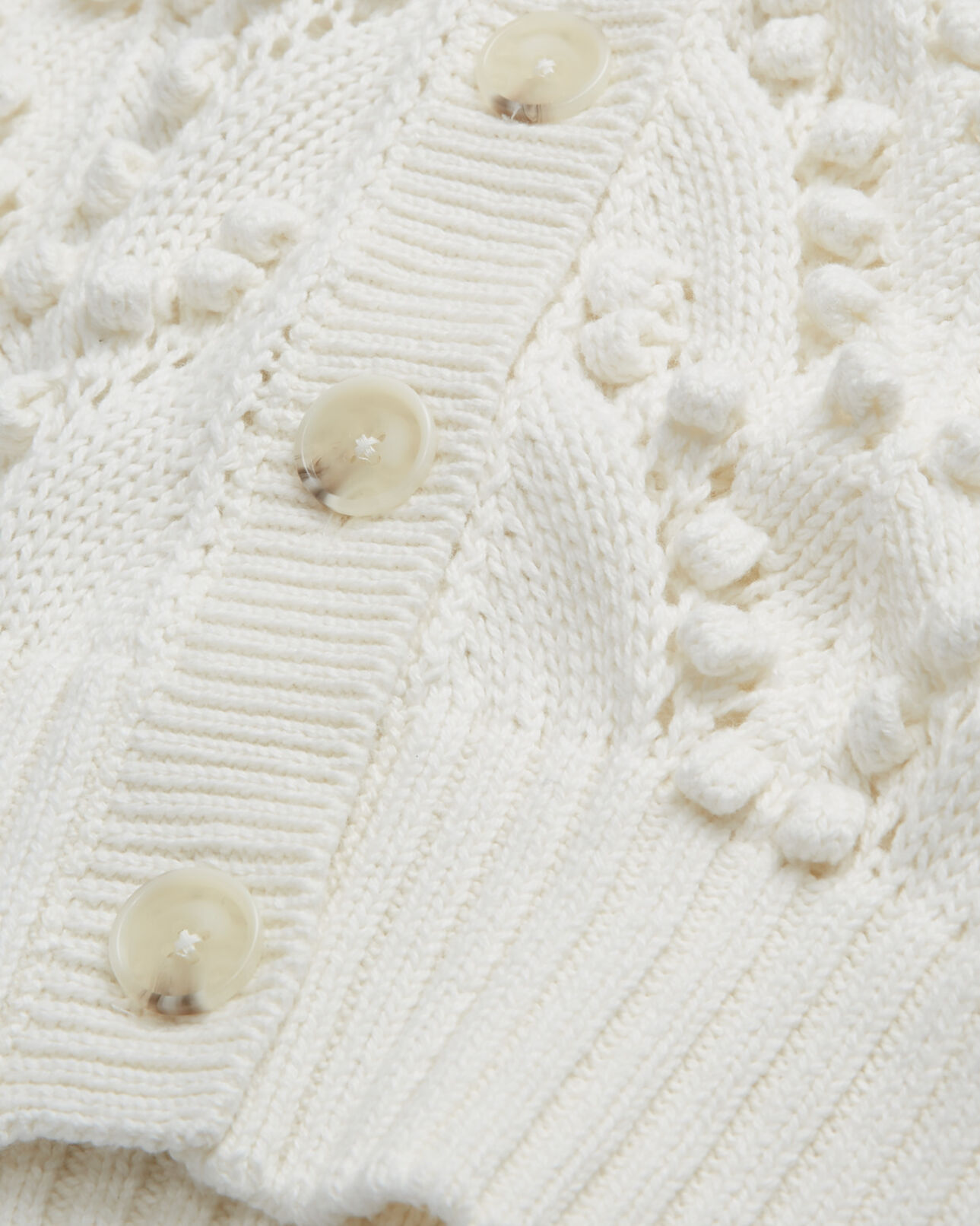 The Kooples WOMEN ECRU open knit cardigan