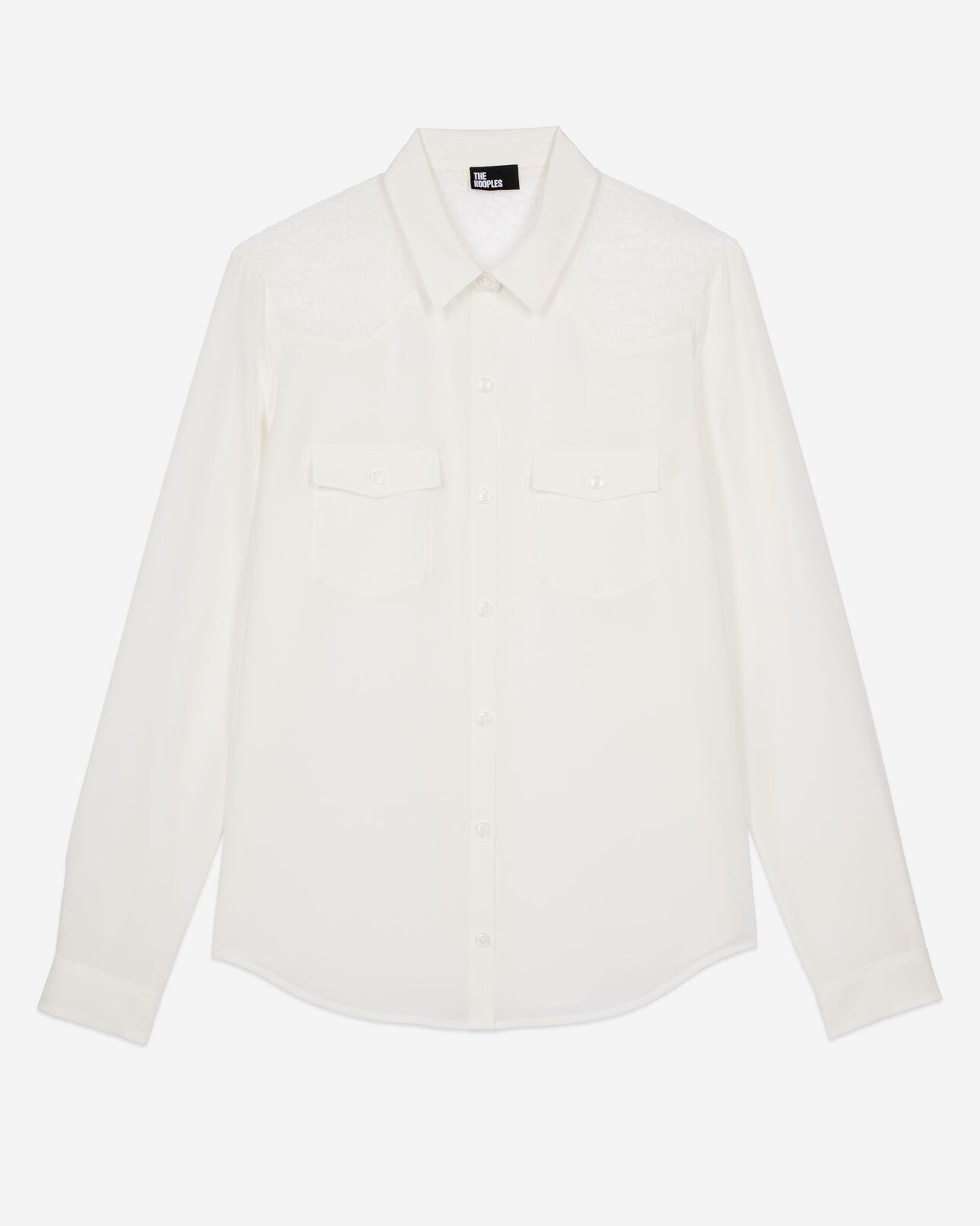 The Kooples FEMME ECRU chemise en soie écrue
