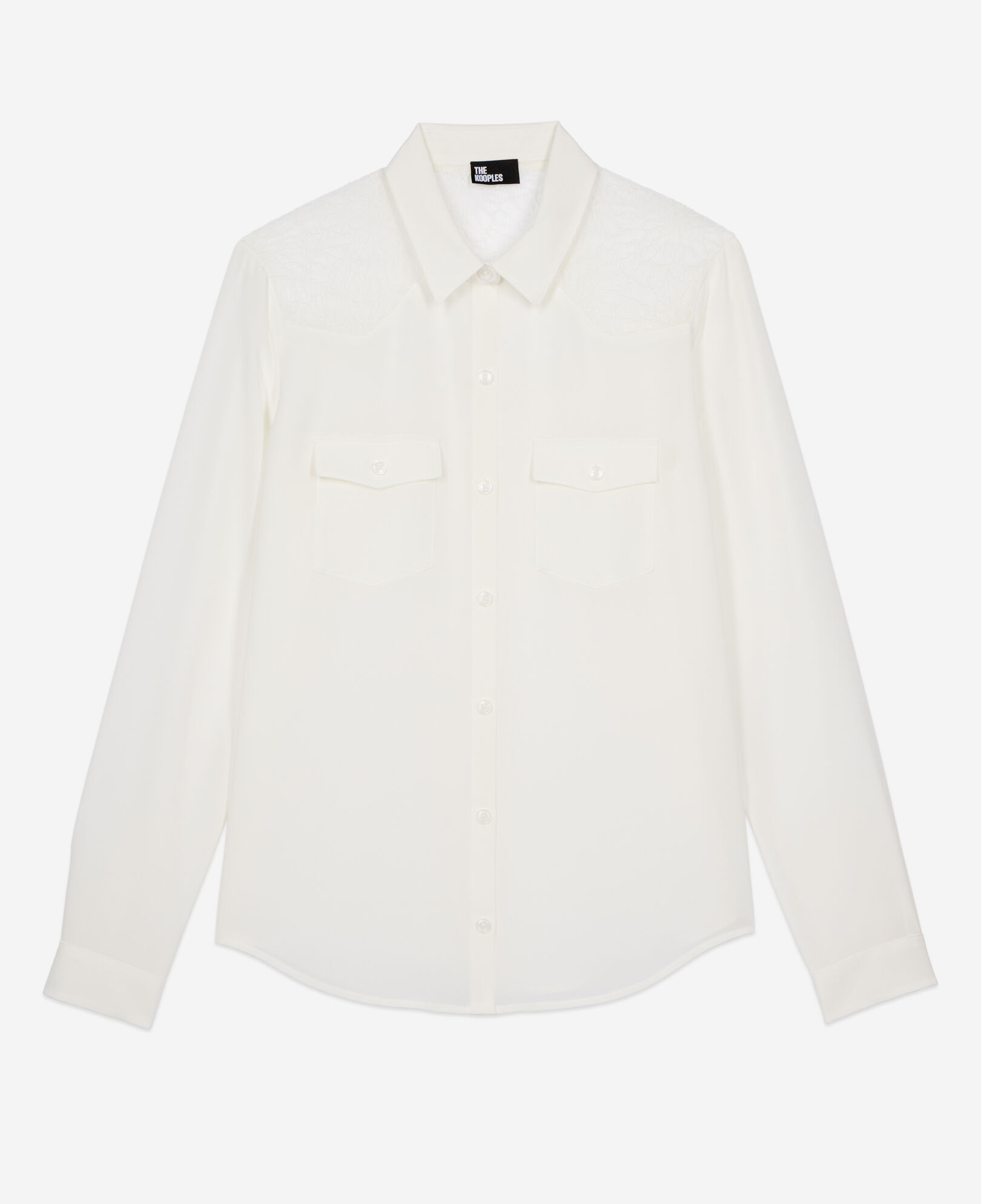 The Kooples FEMME ECRU chemise en soie écrue