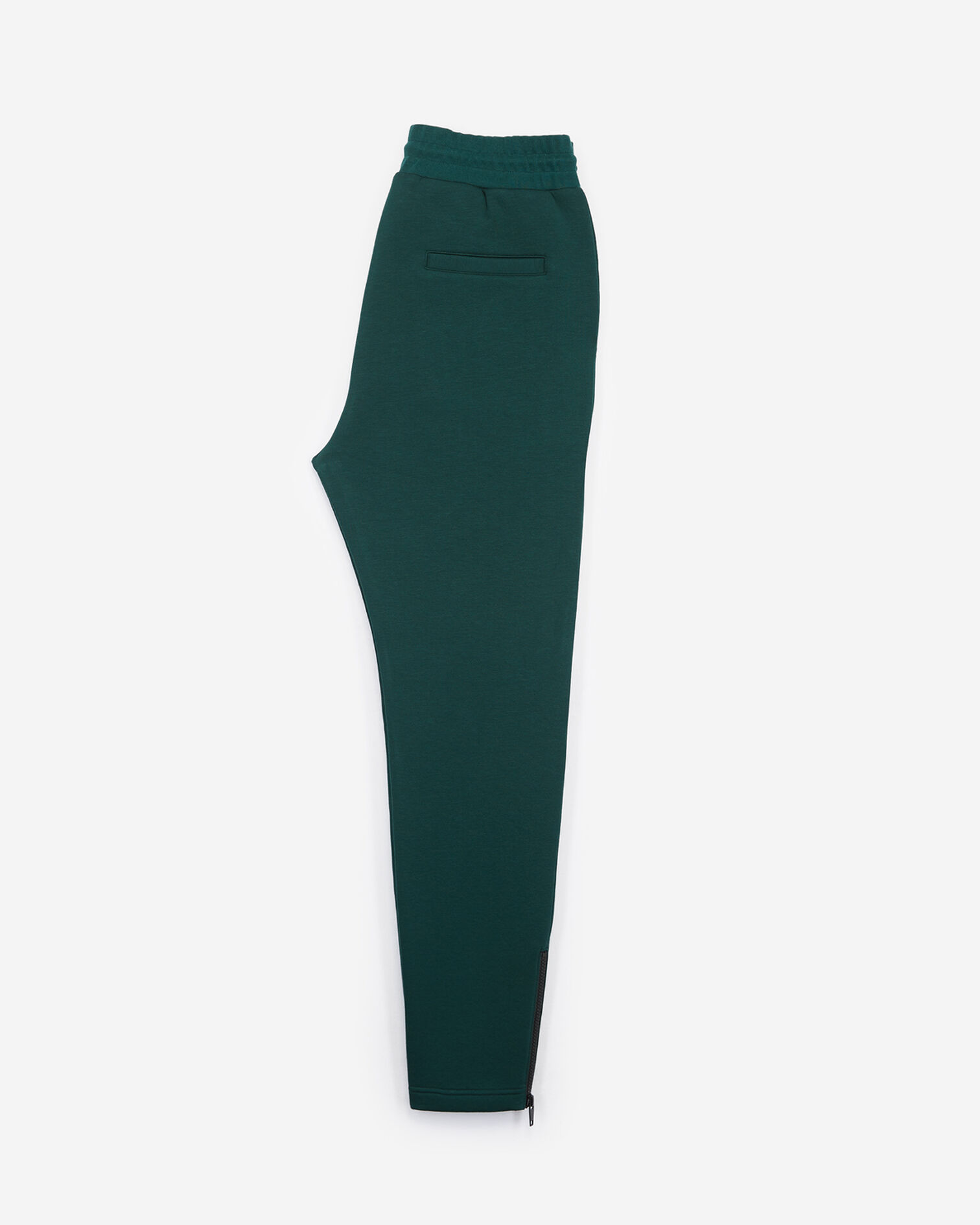 Fitted green joggers with zippers, BOTTLE GREEN, hi-res image number null