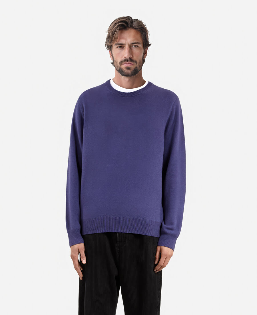The Kooples MEN BLUE ATLANTIQUE blue cashmere sweater